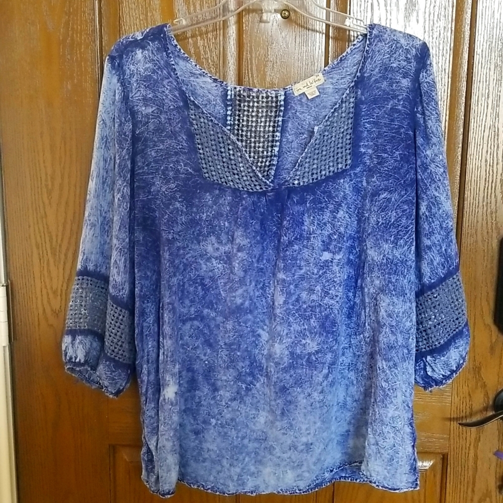 Live and Let Live 3X Boho Blouse